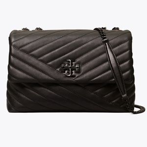 Kira Chevron Powdered Coated Convertible Shoulder Bag